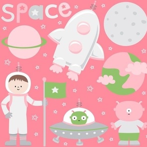 space cuties on pink