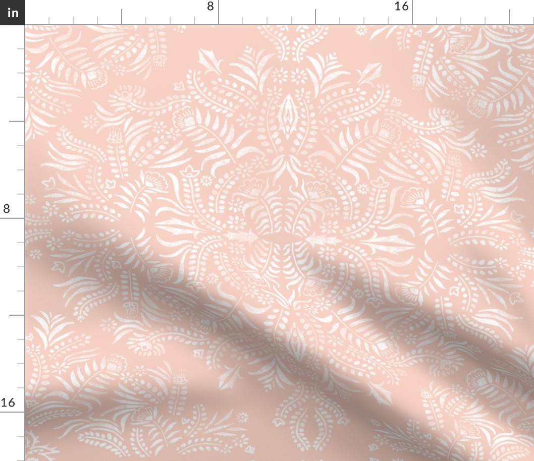 Jungle Damask, Peachy Blush // standard