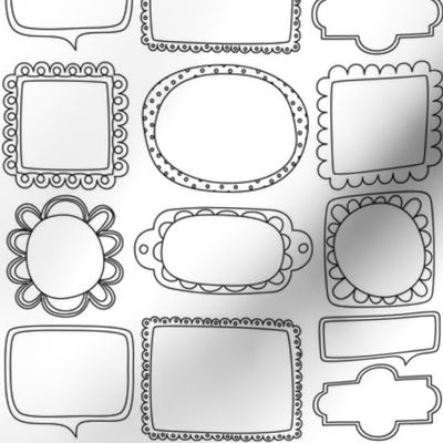 bloomified frames small black and white coloring