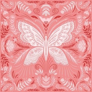 Ornate Butterfly - red