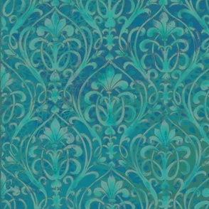 French tiles teal