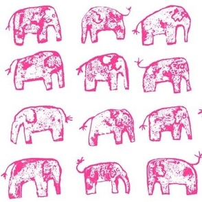 elephant walk !  Pink and white
