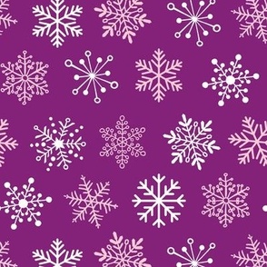 Purple snowflakes