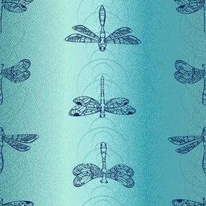 Dreamy Dragonflies on Blue by artfulfreddy