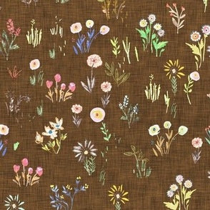 Field of Flowers (brown) MED 