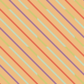 Diagonal stripes on orange