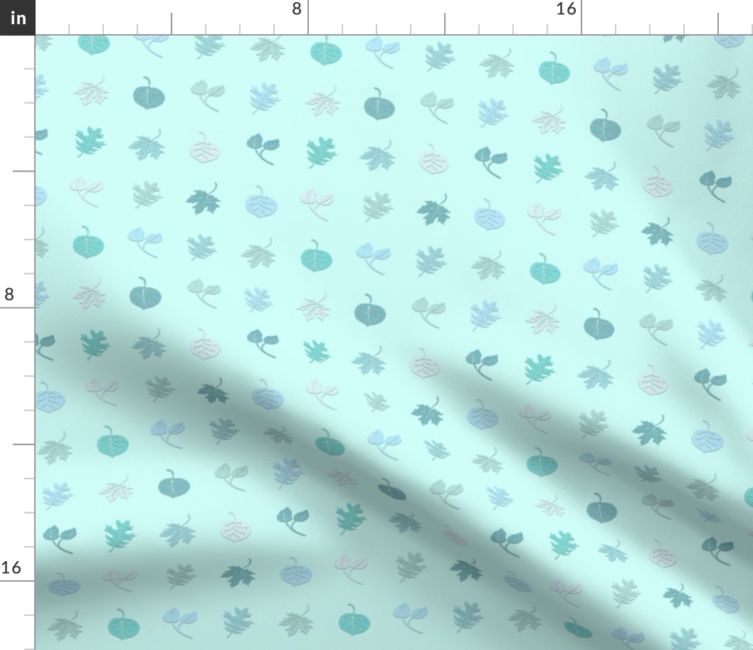 LEAF GRID - PAPER LEAF COLLECTION (PALE AQUA)