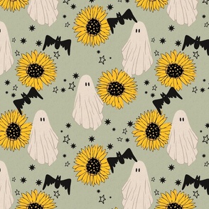 Fall Ghosts and Sunflowers 