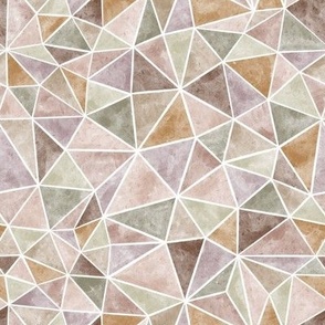 mosaic triangles - brown