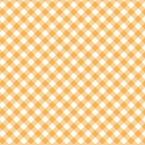  Small Diagonal orange and white buffalo check 