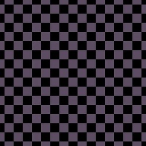 Checker Pattern - Somber Lilac and Black
