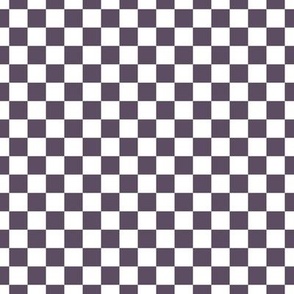 Checker Pattern - Somber Lilac and White