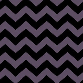 Chevron Pattern - Somber Lilac and Black