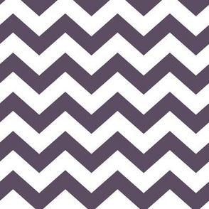 Chevron Pattern - Somber Lilac and White