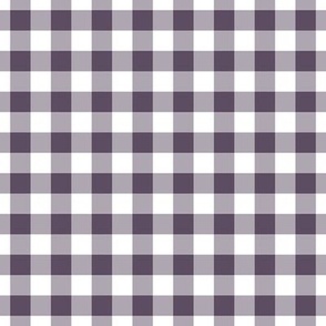 Gingham Pattern - Somber Lilac and White