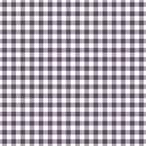 Small Gingham Pattern - Somber Lilac and White