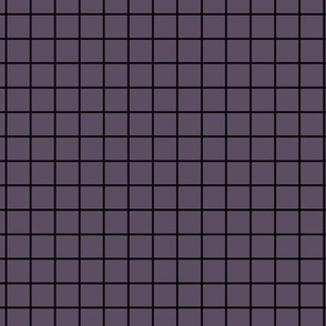 Grid Pattern - Somber Lilac and Black