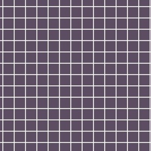 Grid Pattern - Somber Lilac and White