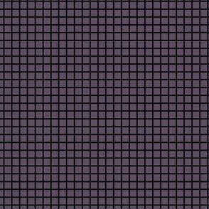Small Grid Pattern - Somber Lilac and Black