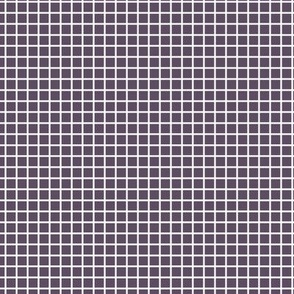 Small Grid Pattern - Somber Lilac and White