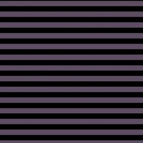 Horizontal Bengal Stripe Pattern - Somber Lilac and Black