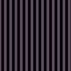 Vertical Bengal Stripe Pattern - Somber Lilac and Black