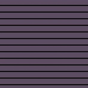 Horizontal Pin Stripe Pattern - Somber Lilac and Black