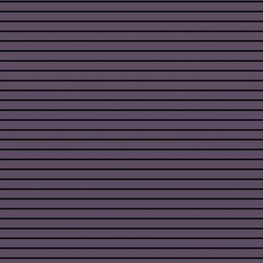 Small Horizontal Pin Stripe Pattern - Somber Lilac and Black