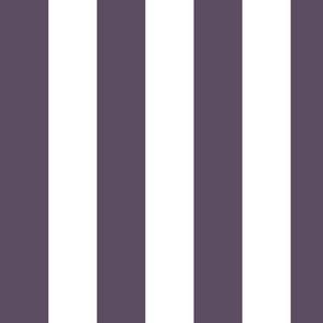 Large Vertical Awning Stripe Pattern - Somber Lilac and White