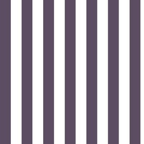 Vertical Awning Stripe Pattern - Somber Lilac and White