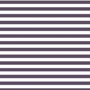 Horizontal Bengal Stripe Pattern - Somber Lilac and White
