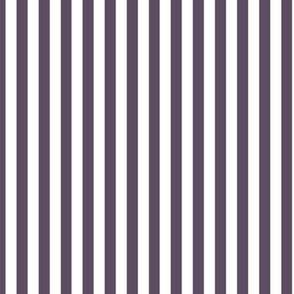 Vertical Bengal Stripe Pattern - Somber Lilac and White