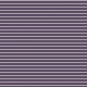 Small Horizontal Pin Stripe Pattern - Somber Lilac and White