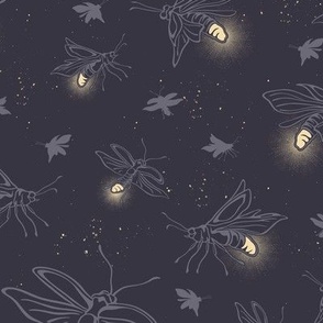 Fireflies Aglow - Navy