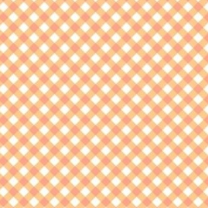  Small Diagonal orange buffalo check 