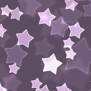 Large Starry Bokeh Pattern - Somber Lilac Color