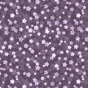 Small Starry Bokeh Pattern - Somber Lilac Color