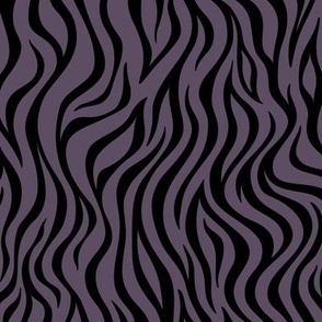 Zebra Stripe Pattern - Somber Lilac and Black
