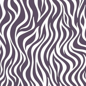 Zebra Stripe Pattern - Somber Lilac and White