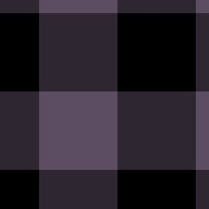Extra Jumbo Gingham Pattern - Somber Lilac and Black