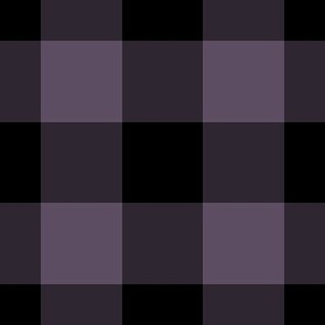 Jumbo Gingham Pattern - Somber Lilac and Black