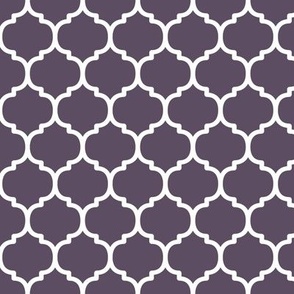 Moroccan Tile Pattern - Somber Lilac and White