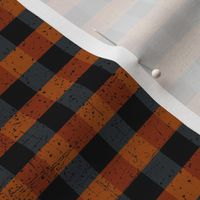 Halloween Gingham - Orange + Black - size