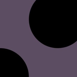 Jumbo Polka Dot Pattern - Somber Lilac and Black