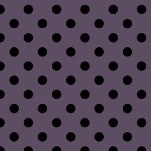 Polka Dot Pattern - Somber Lilac and Black