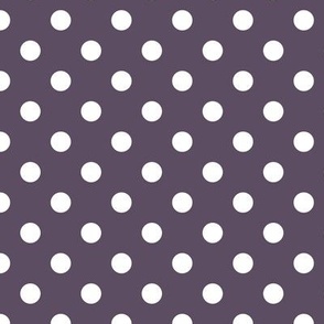 Polka Dot Pattern - Somber Lilac and White