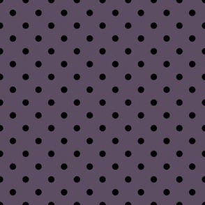 Small Polka Dot Pattern - Somber Lilac and Black