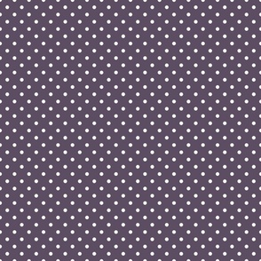Small Polka Dot Pattern - Somber Lilac and White