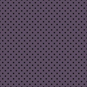 Tiny Polka Dot Pattern - Somber Lilac and Black