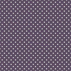 Tiny Polka Dot Pattern - Somber Lilac and White